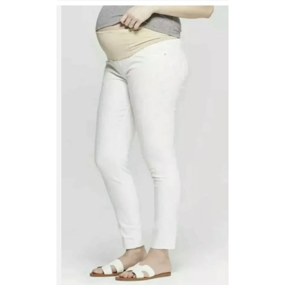 Isabel Maternity by Ingrid & Isabel Size 10 Crossover Panel Skinny Jeans… - Picture 2 of 12